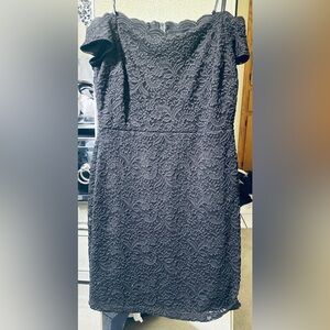 Premier Strapless Black Lace Dress